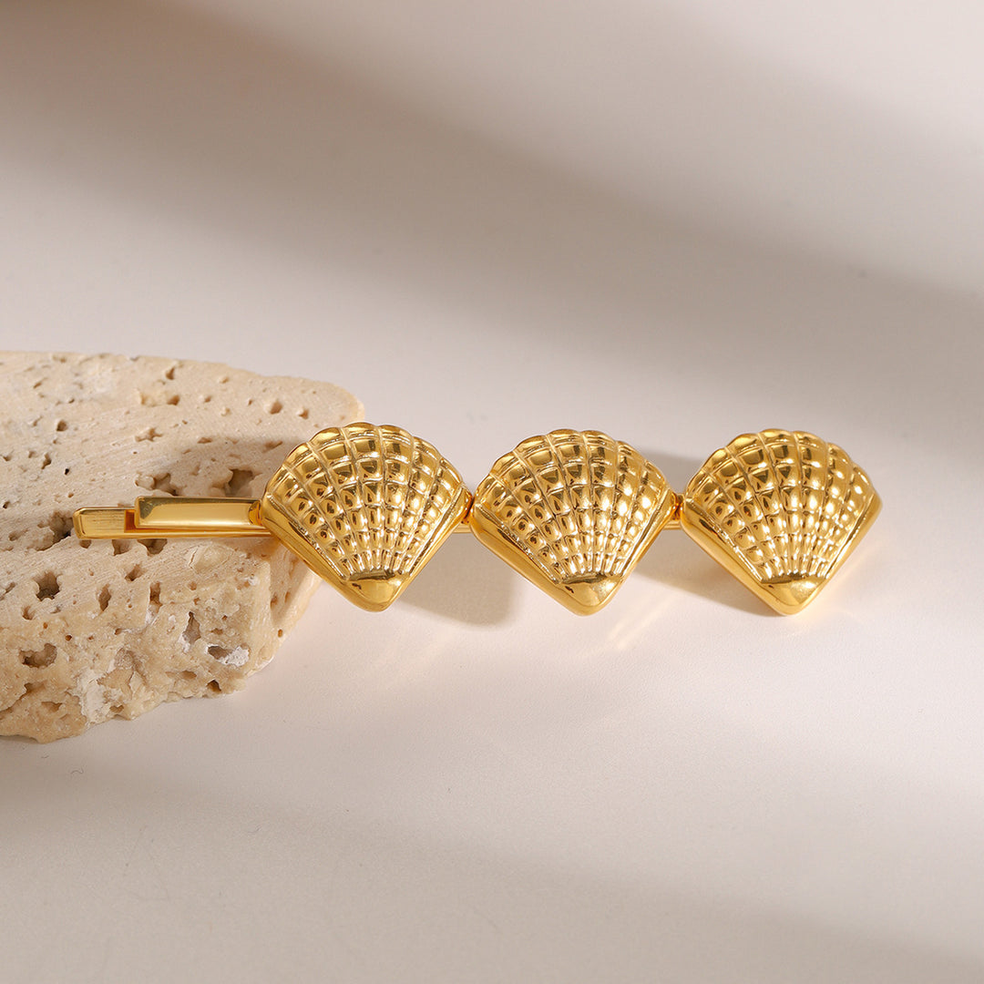 Coastal Seashells Gold French Pin