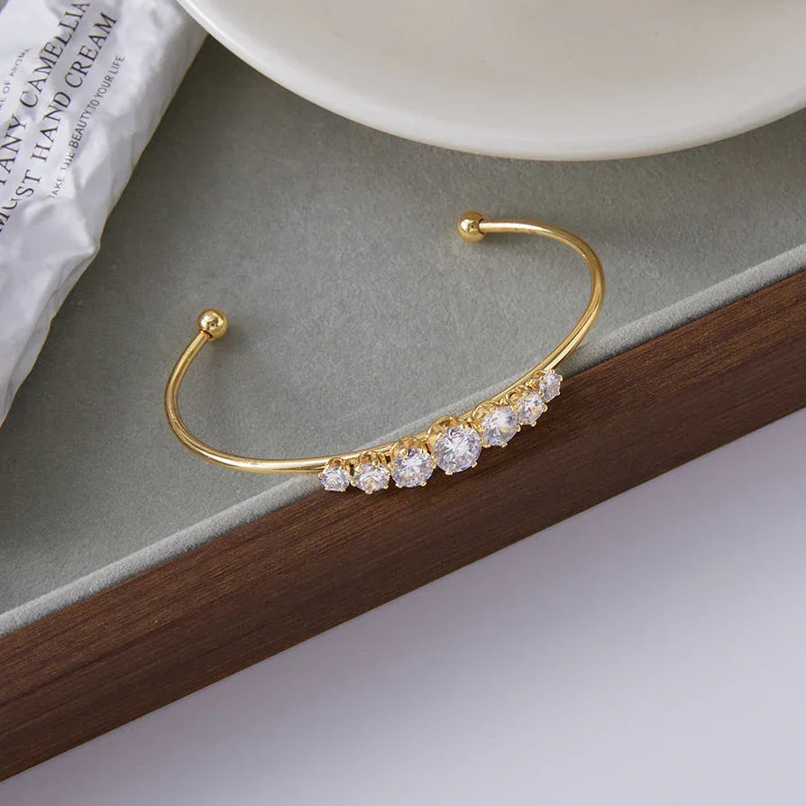 Ashlynn Diamond Gold Bangle Image