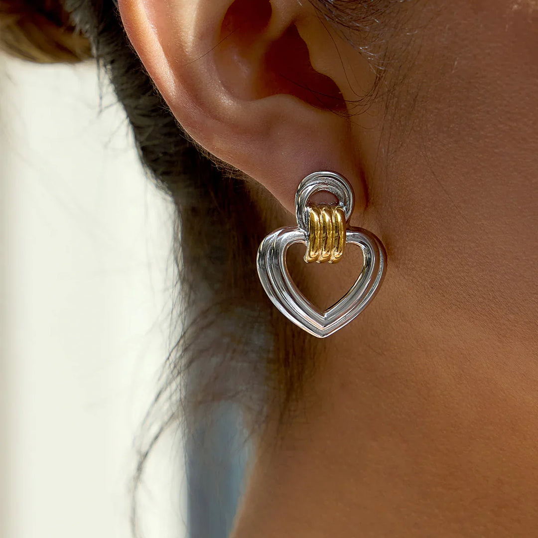 Charmie Gold Heart Earrings