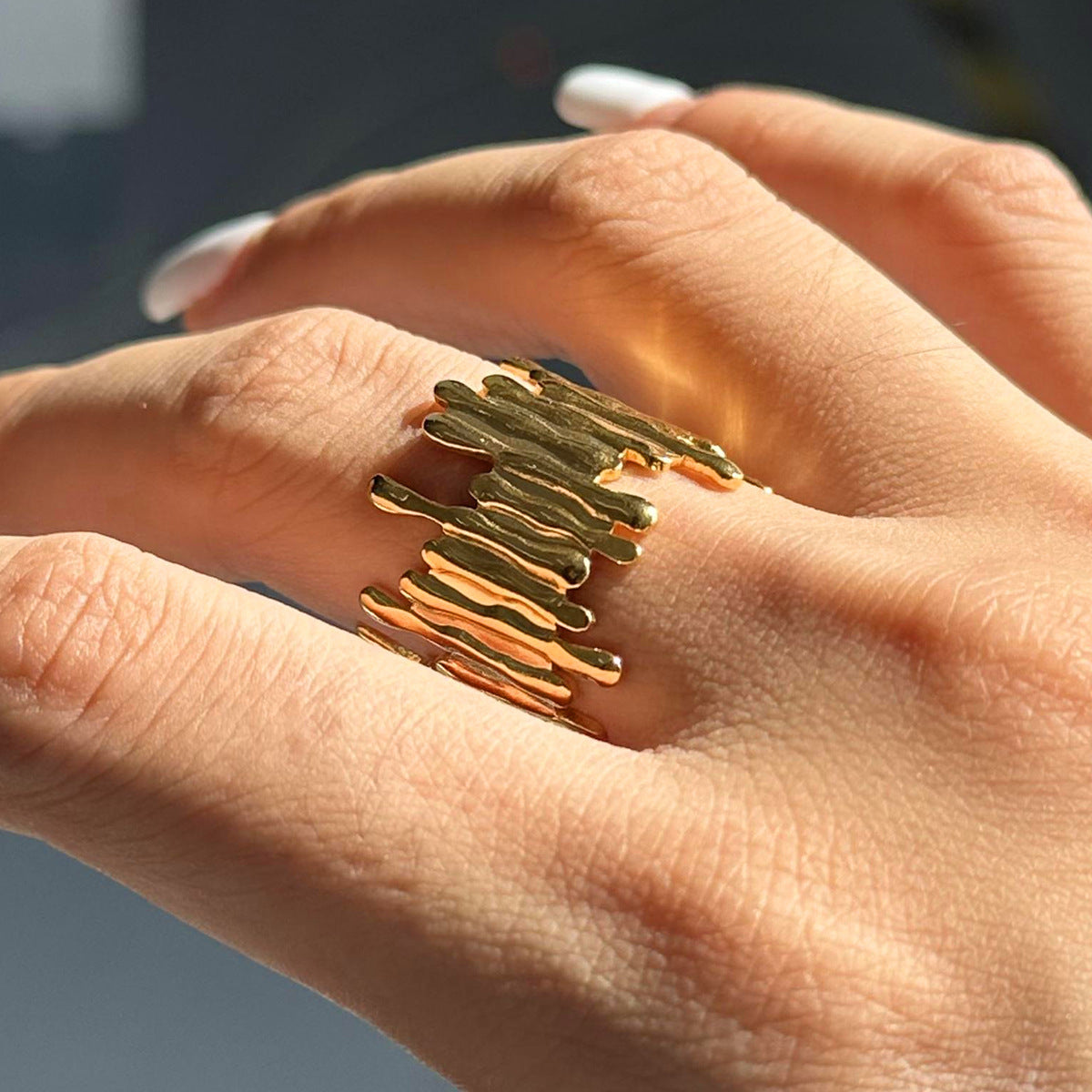 Zoella Abstract Gold Ring Image