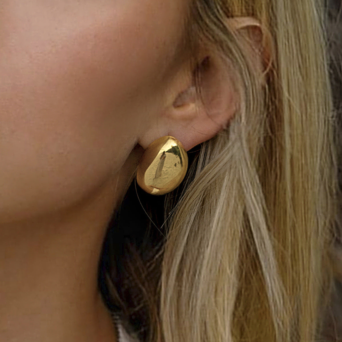 Callista Gold Bean Earrings Image