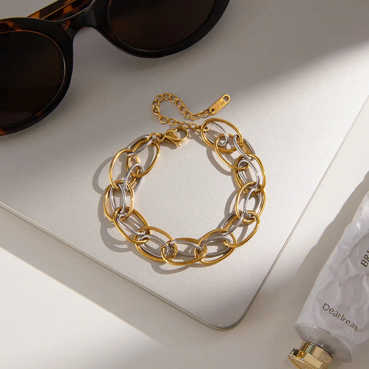 Ramona Two Tone Multi Link Bracelet Image