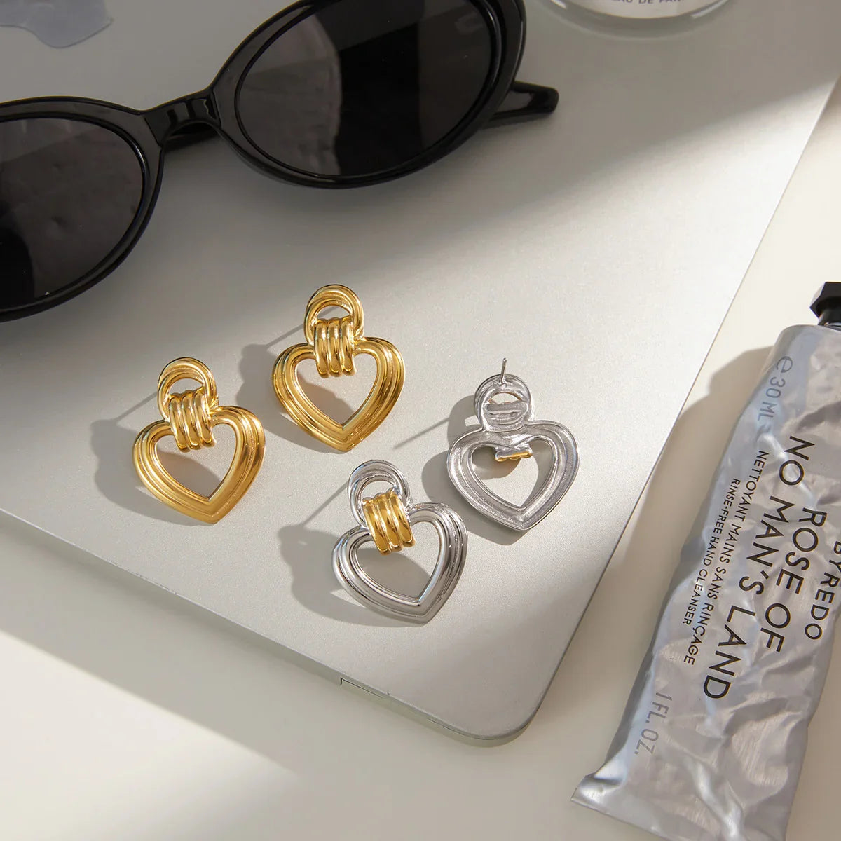 Charmie Gold Heart Earrings Image
