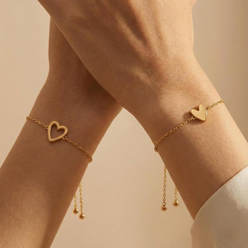 Amoura Matching Hearts Bracelet Set Image