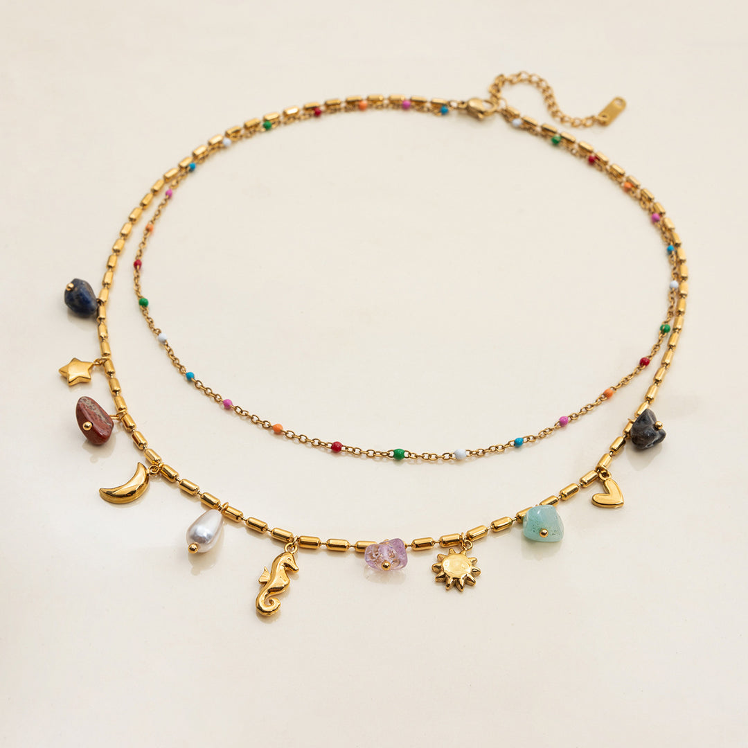 Cambria Coastal Charm Layered Necklace