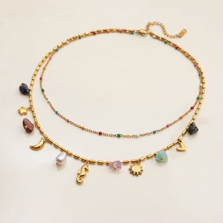 Cambria Coastal Charm Layered Necklace