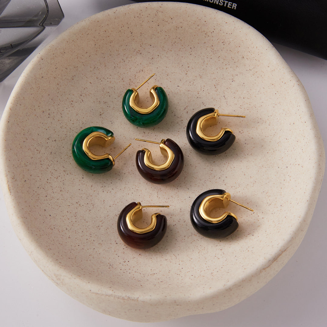 Lexi Chunky Enamel Hoops