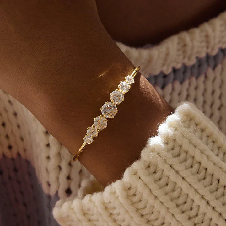 Ashlynn Diamond Gold Bangle