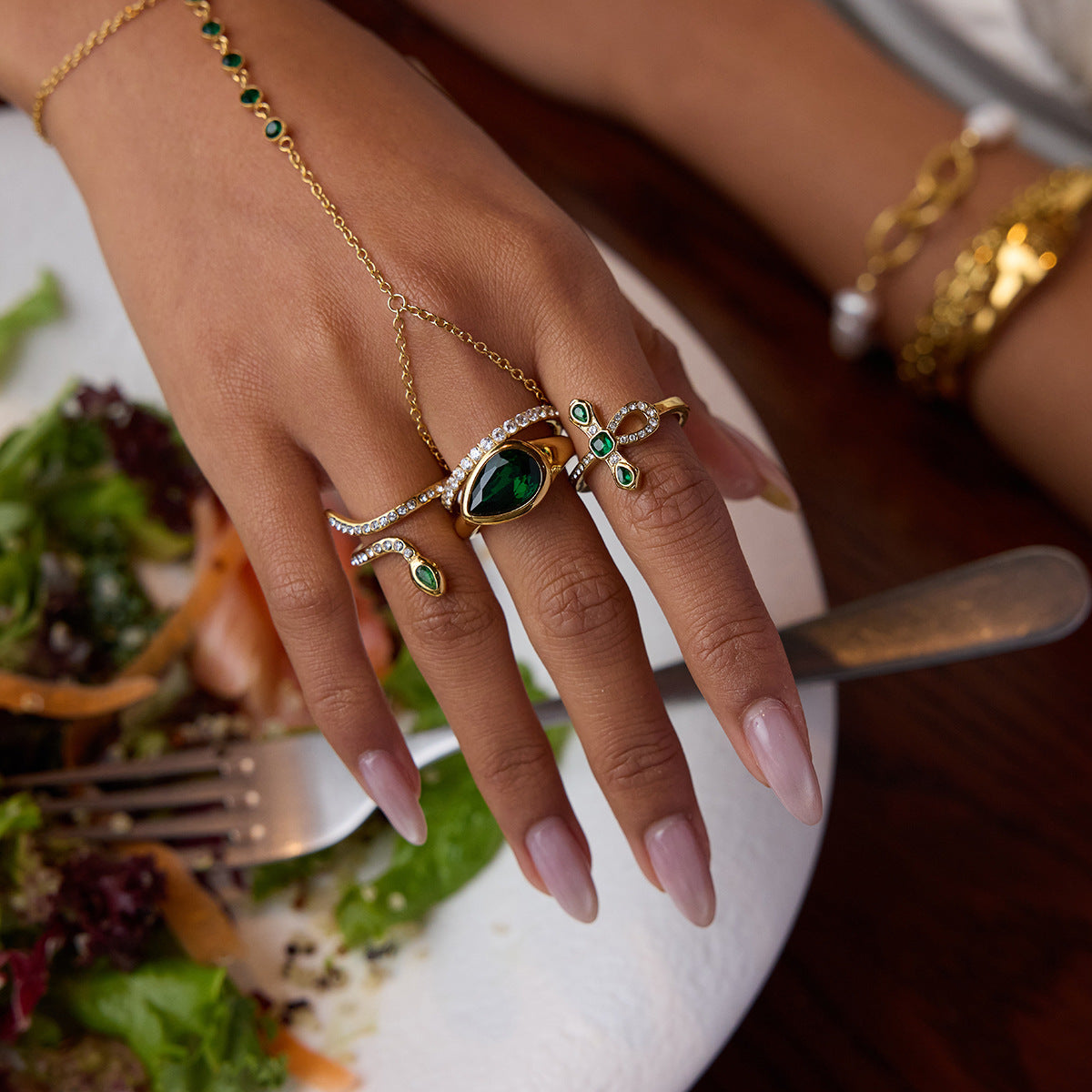 Joy Diamond Knot Gold Ring Image
