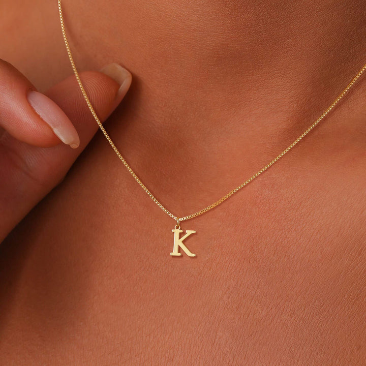 Therese Letter Initial Gold Necklace