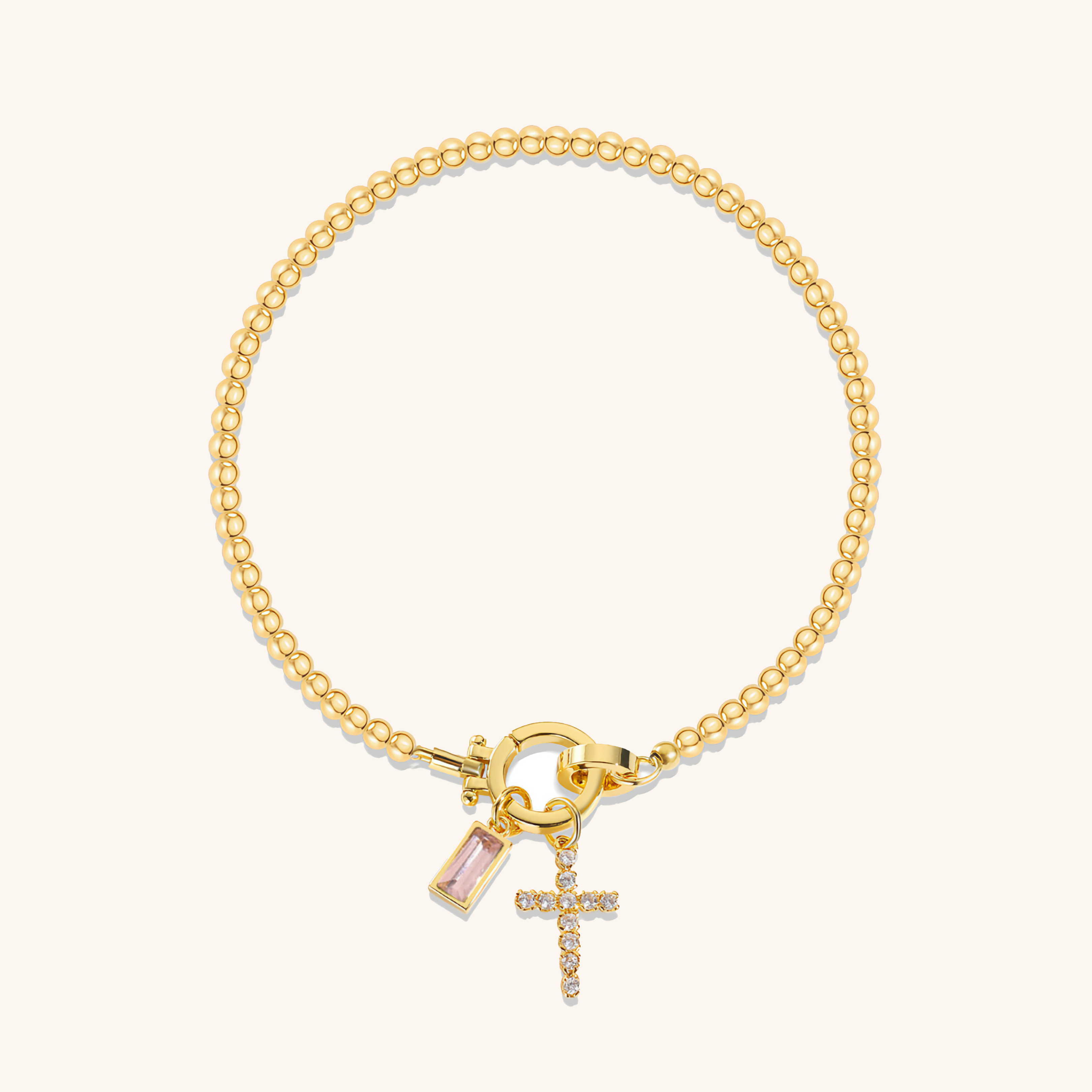 Amalia Birthstone Cross Bracelet Image