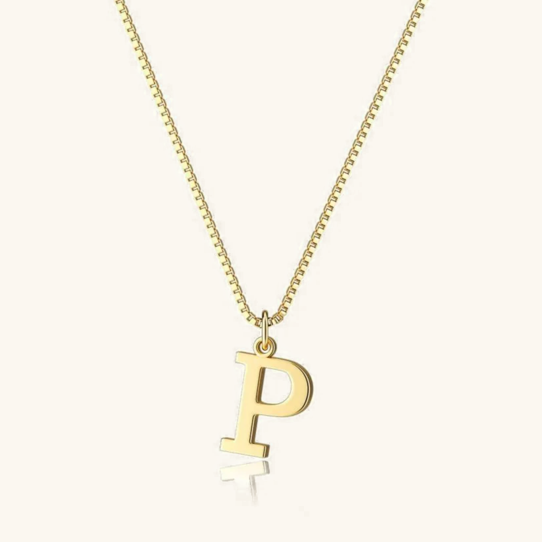 Therese Letter Initial Gold Necklace