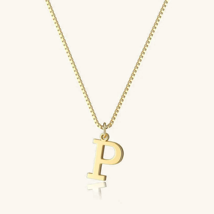 Therese Letter Initial Gold Necklace