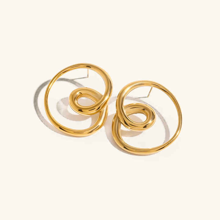 Angelique Golden Twist Earrings
