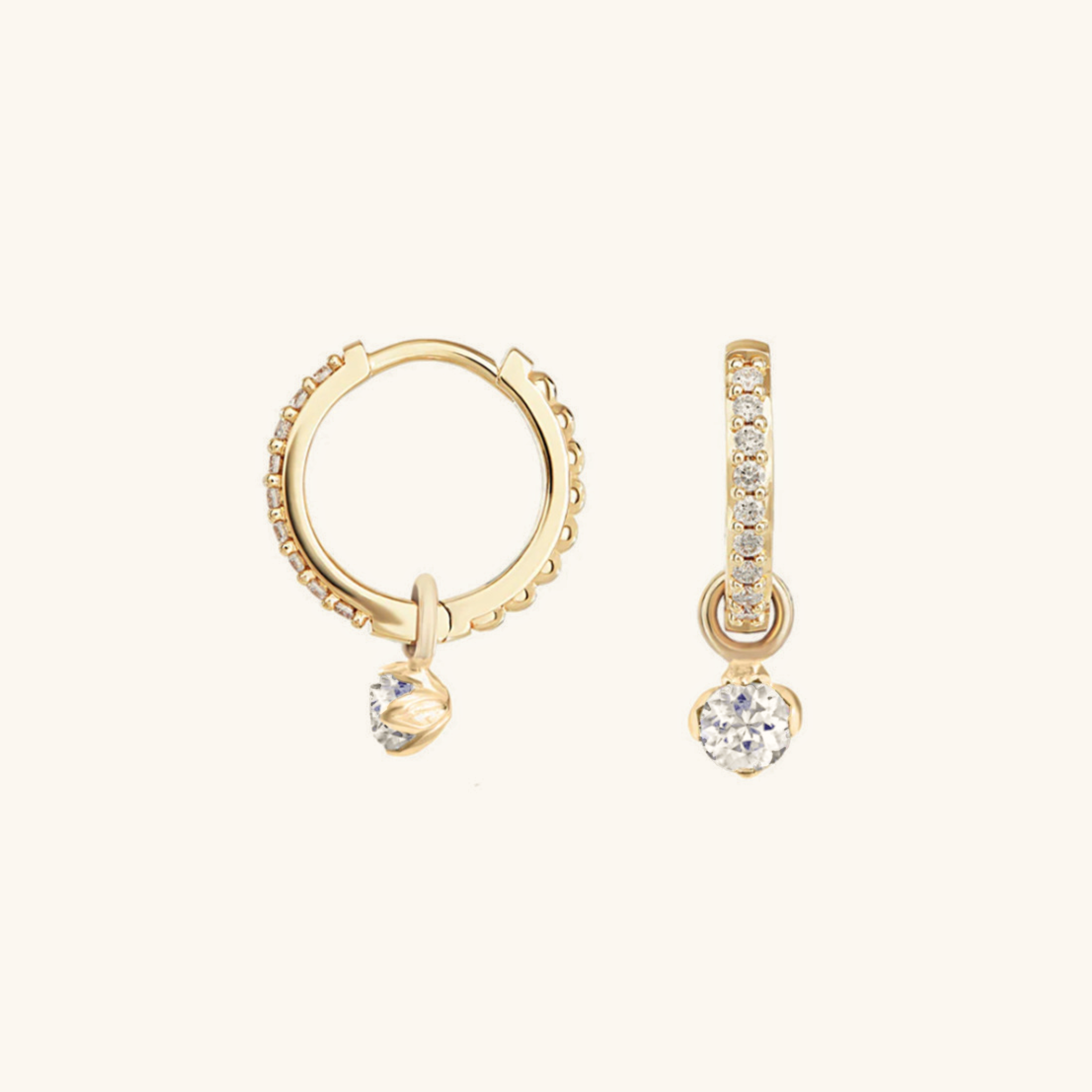 Blake Reversible Diamond Hoops Image