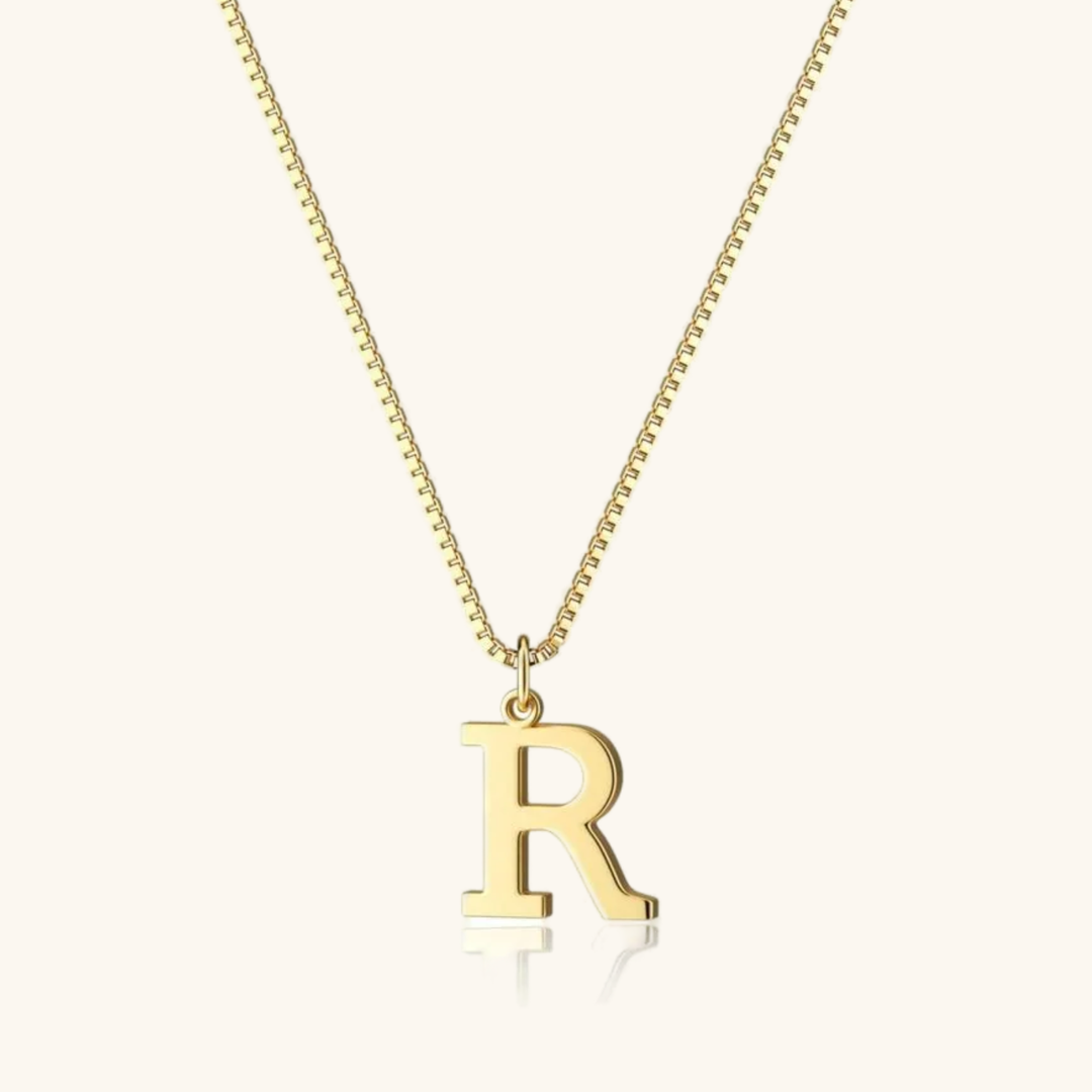 Therese Letter Initial Gold Necklace