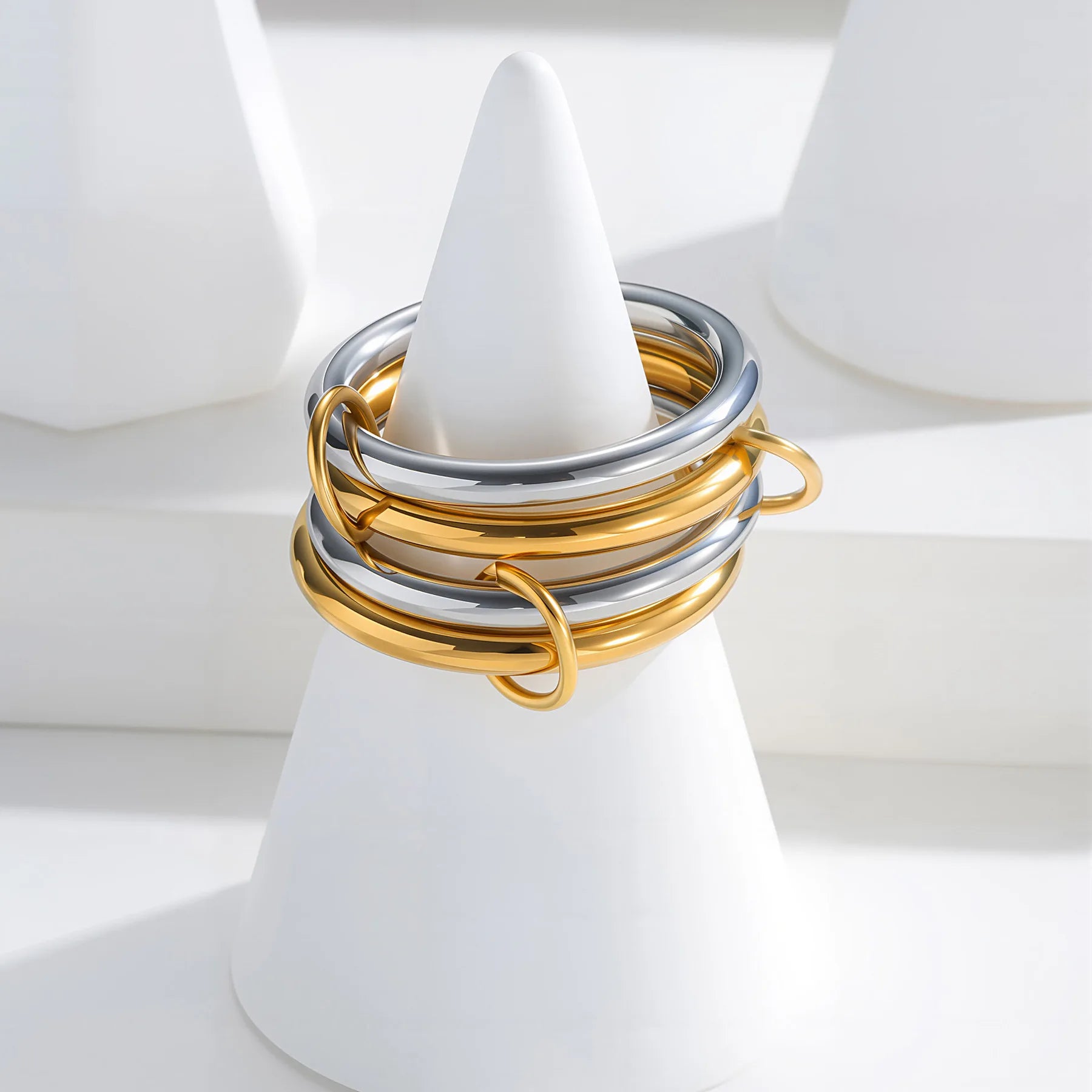 Alexandria Two-Tone Stacked Ring Image