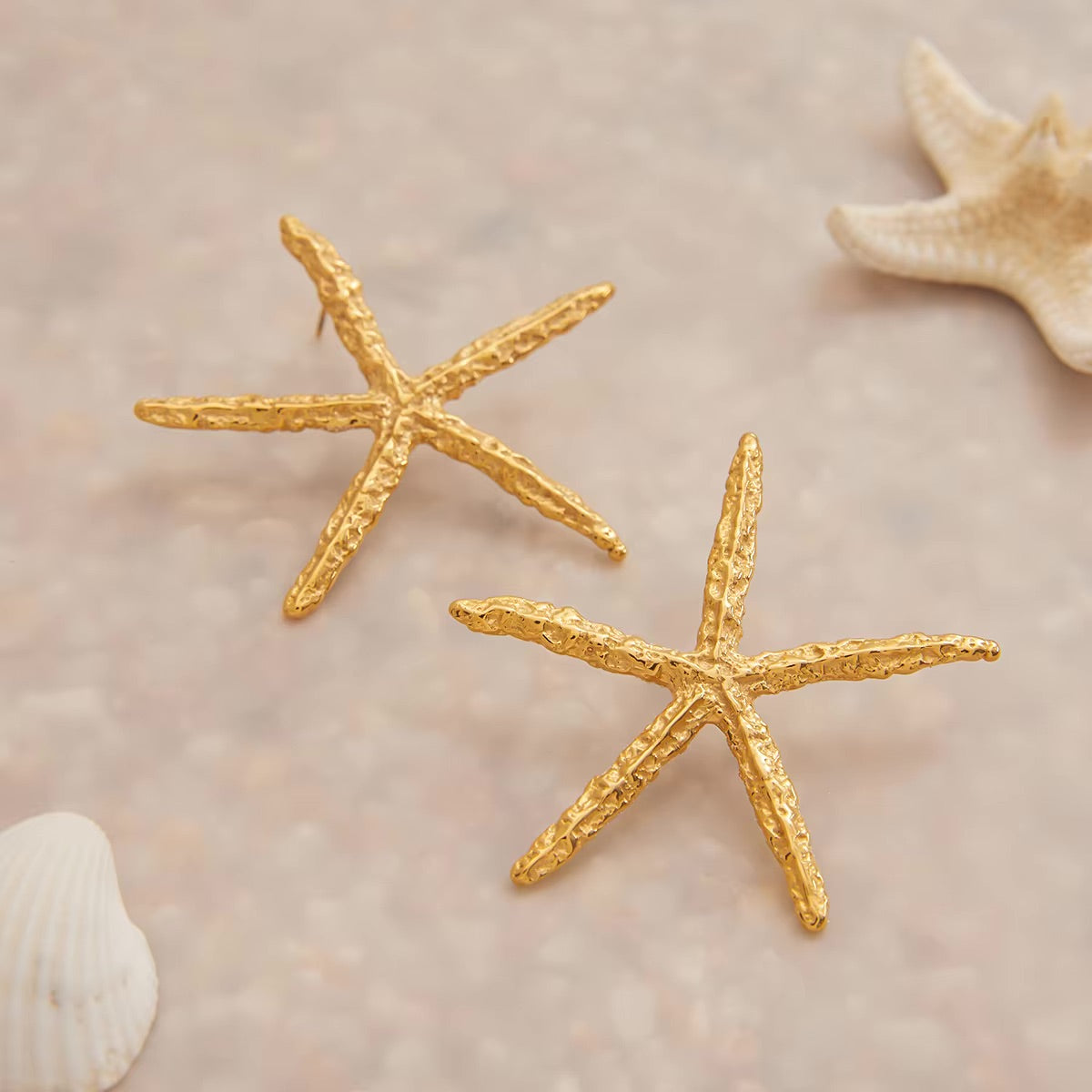 Claudia Gold Starfish Earrings Image