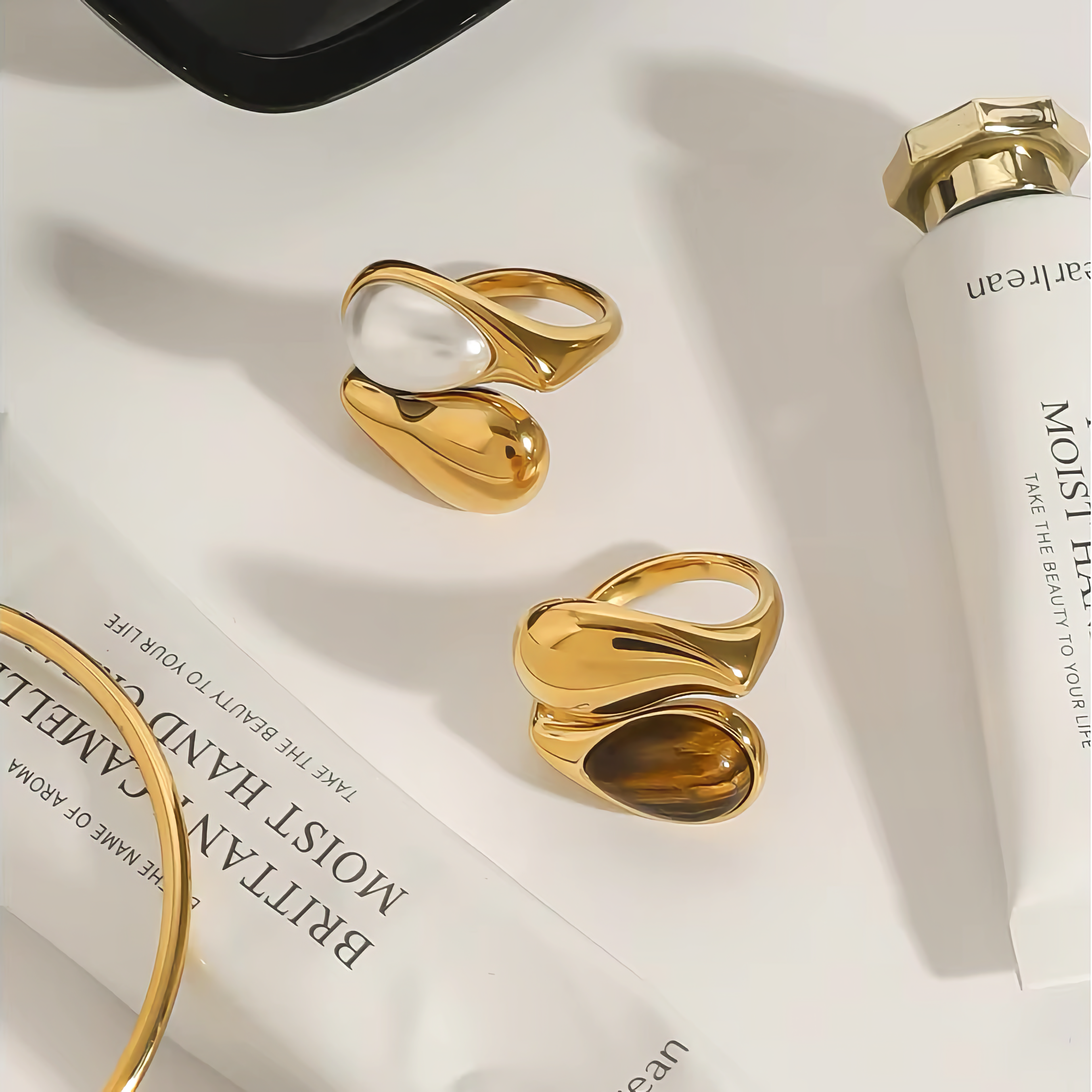 Mara Amber Pearl Ring Image
