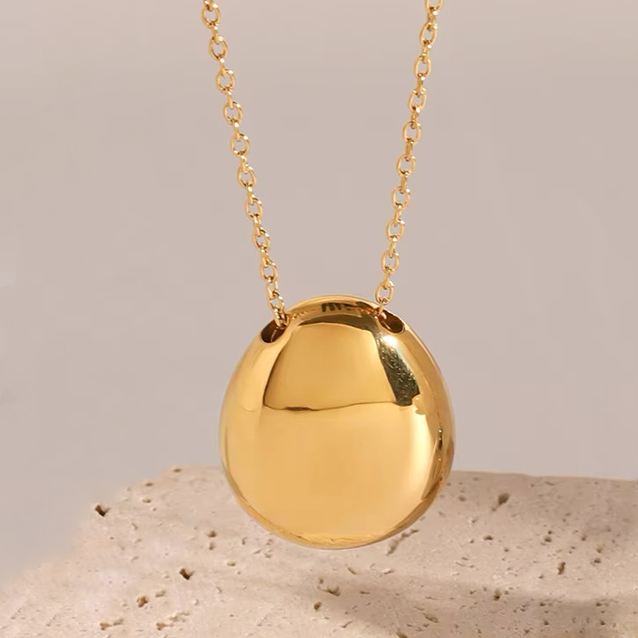 Claribel Gold Dome Necklace