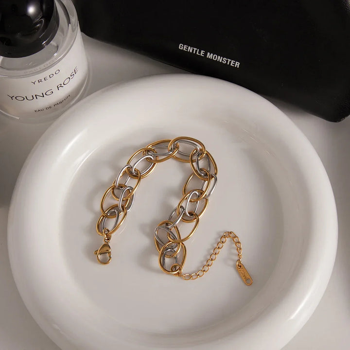 Ramona Two Tone Multi Link Bracelet