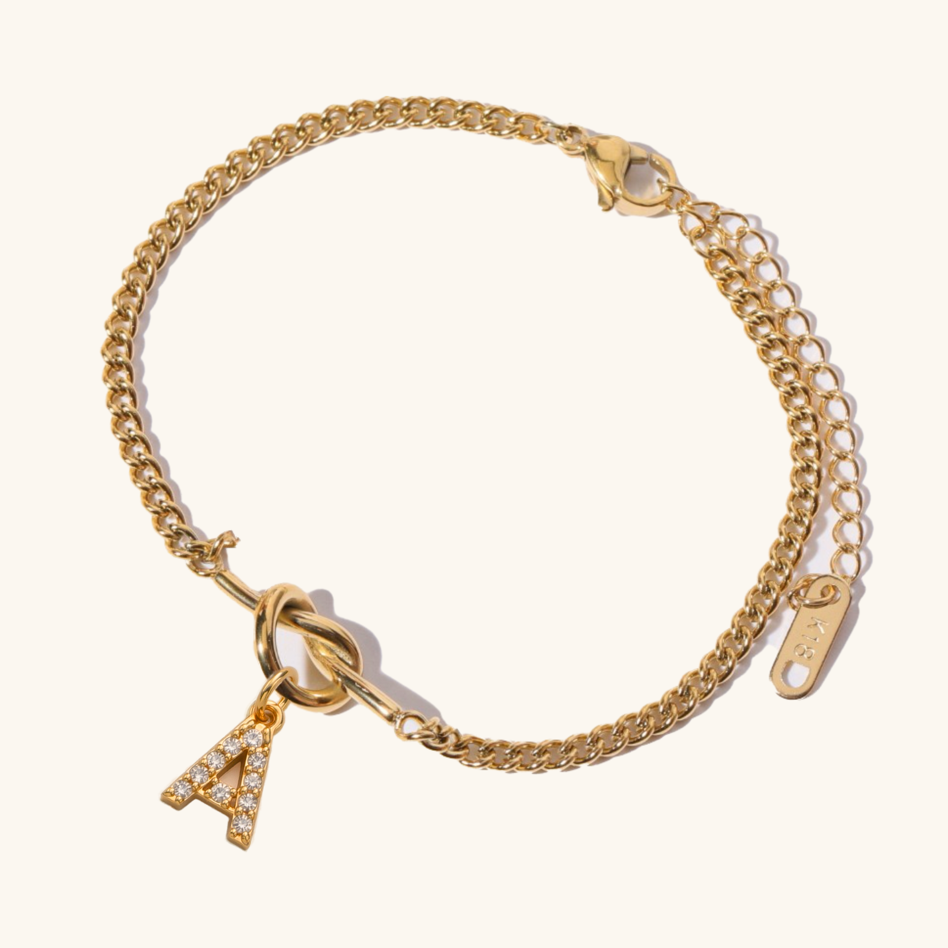 Marisse Diamond Initial Bracelet Image