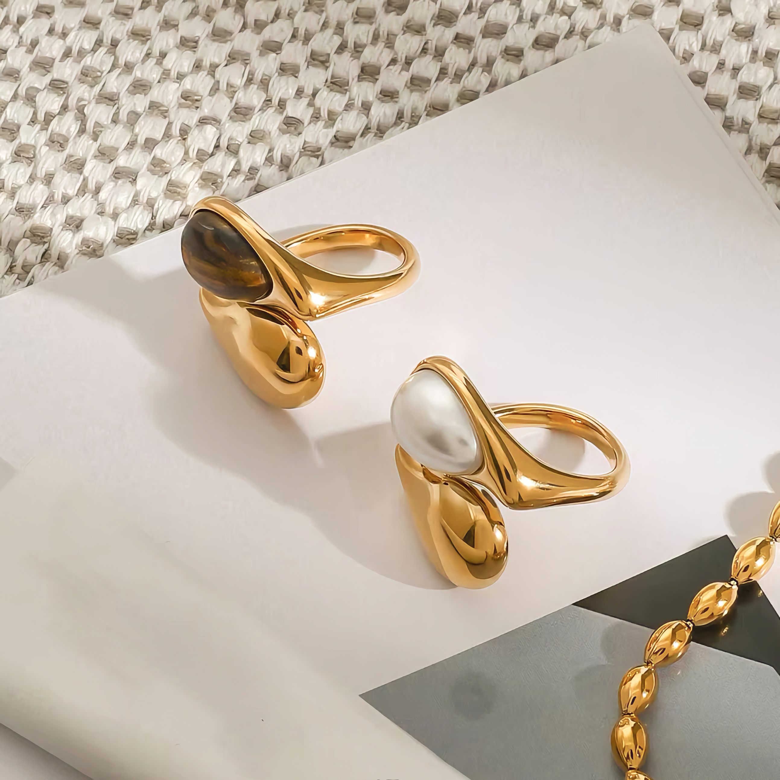 Mara Amber Pearl Ring Image