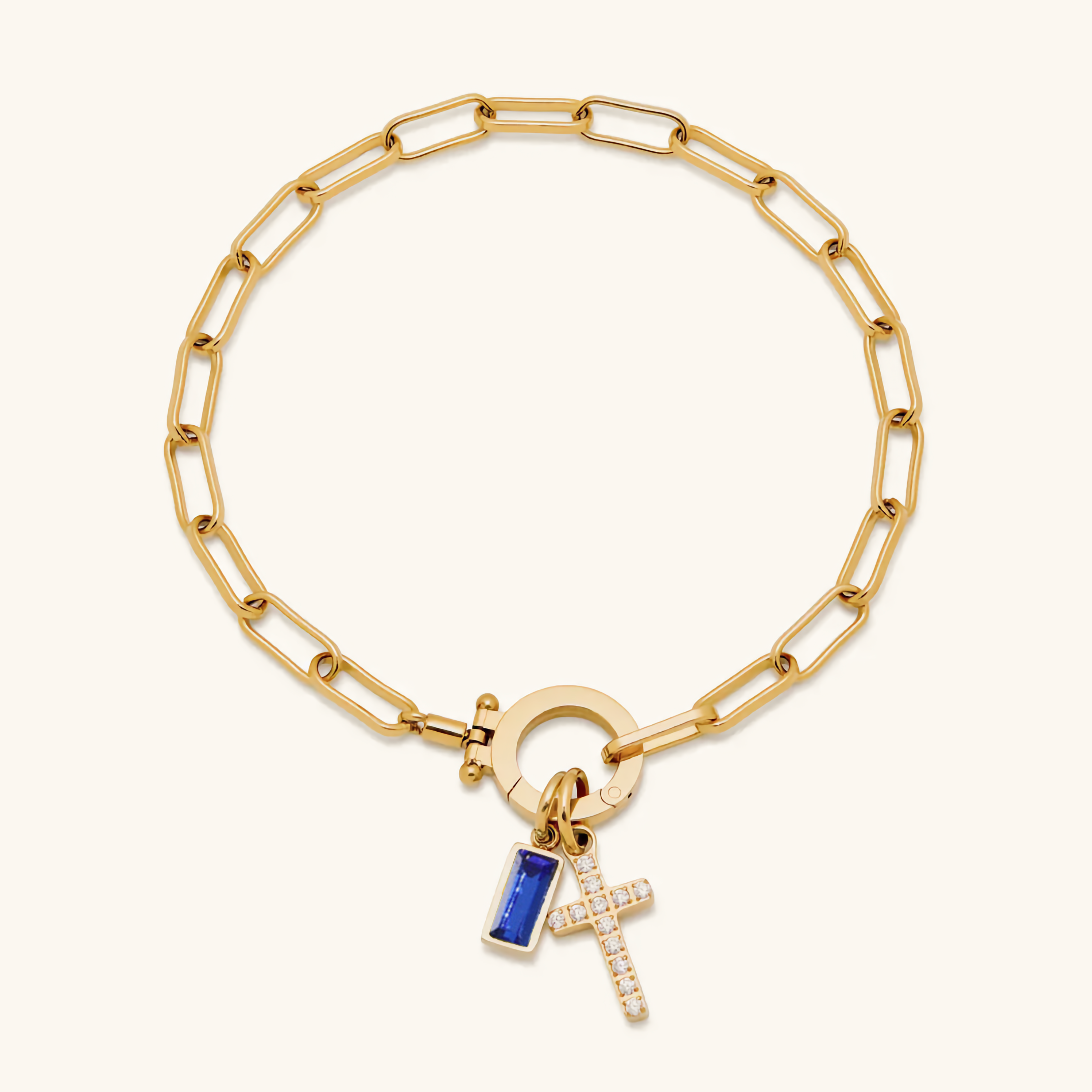 Annabella Birthstone Cross Bracelet Image