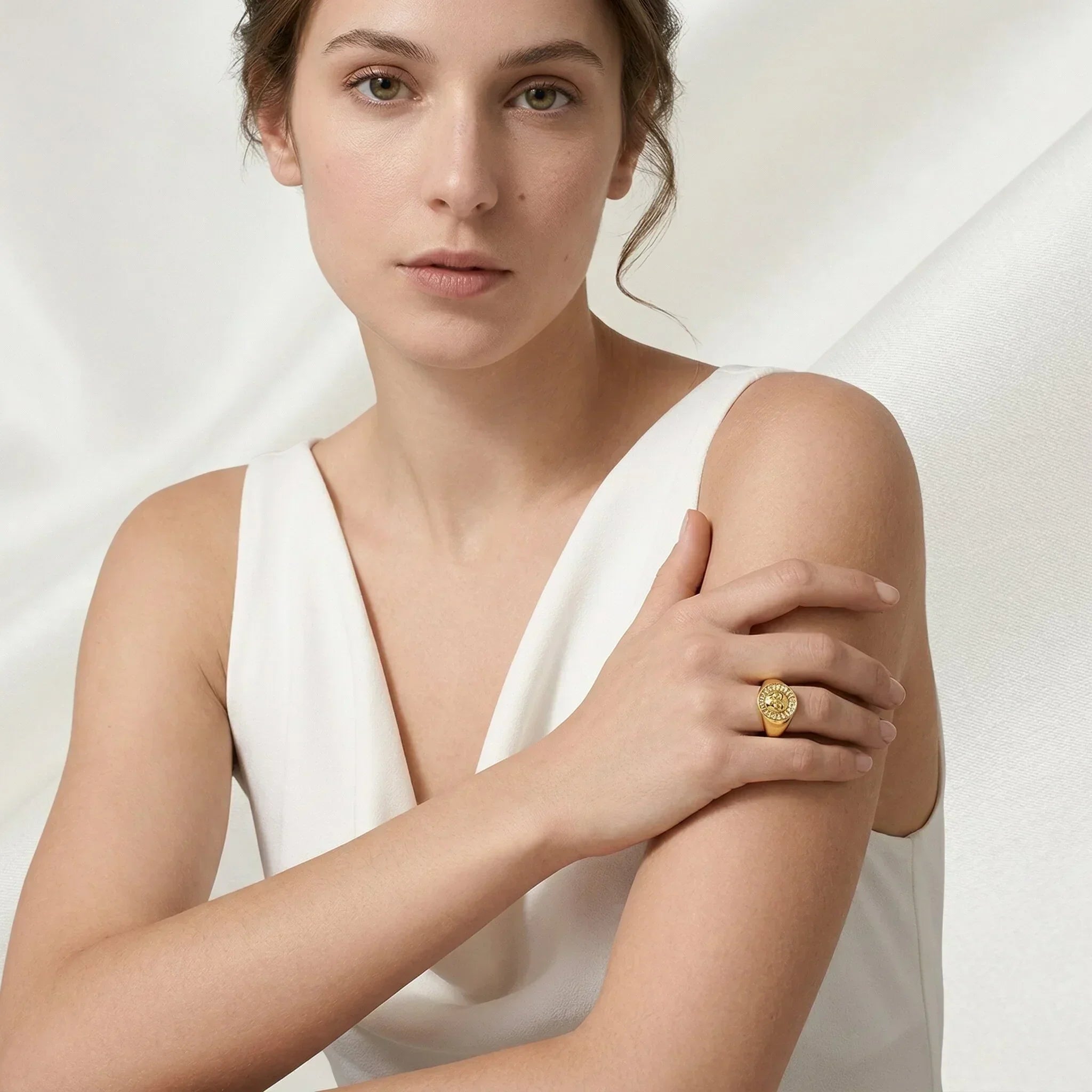 Solari Sunface Gold Ring Image
