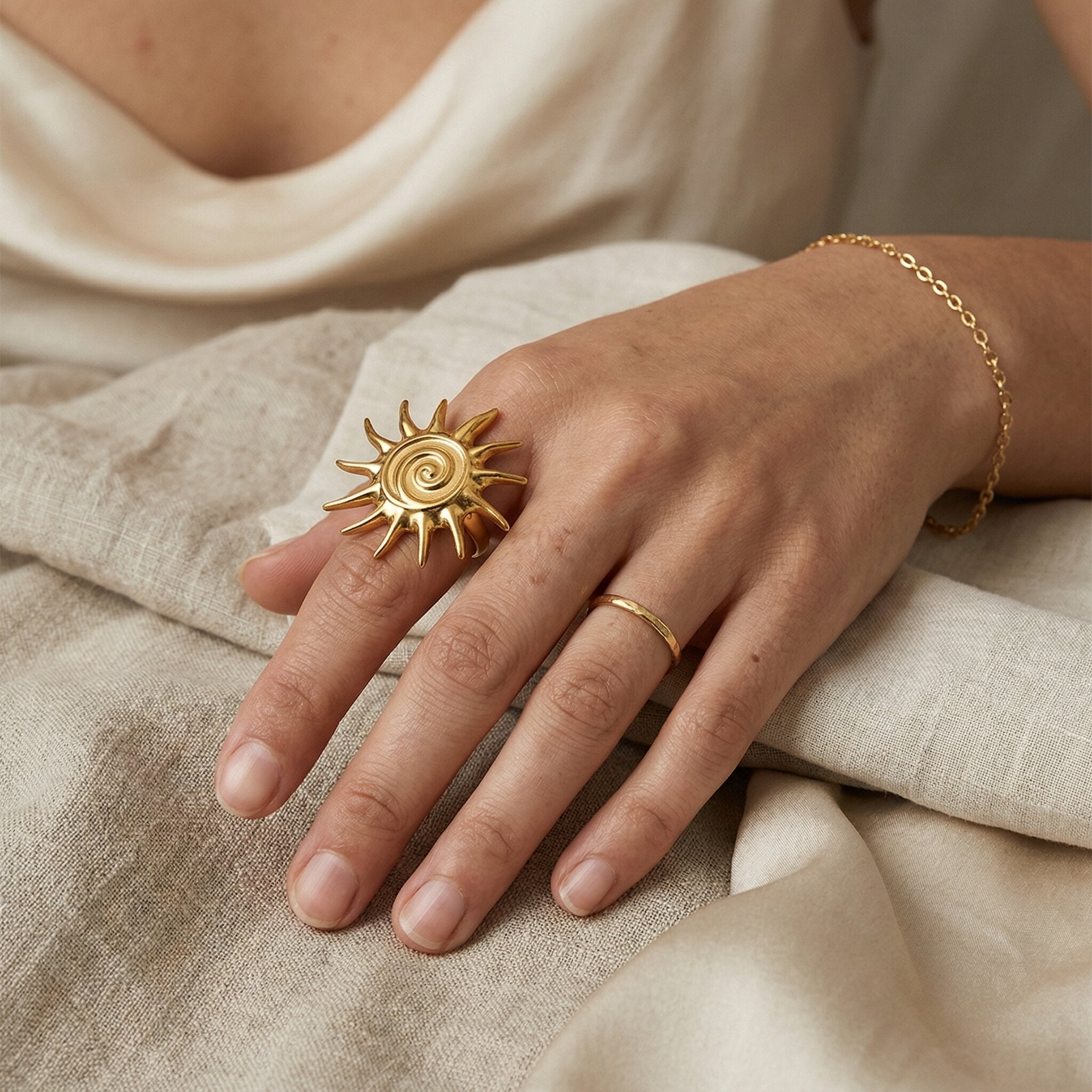 Solstice Golden Sun Ring Image