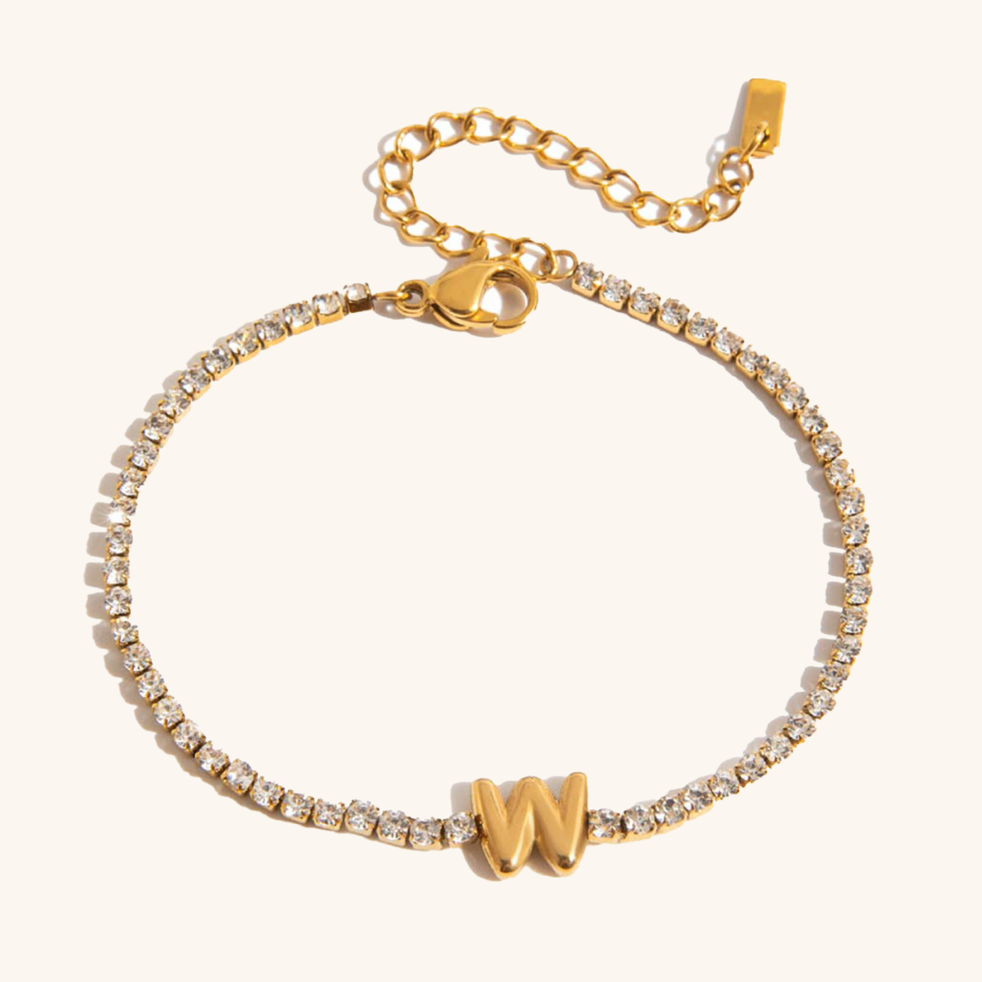 Avaria Bubble Letter Tennis Bracelet Image