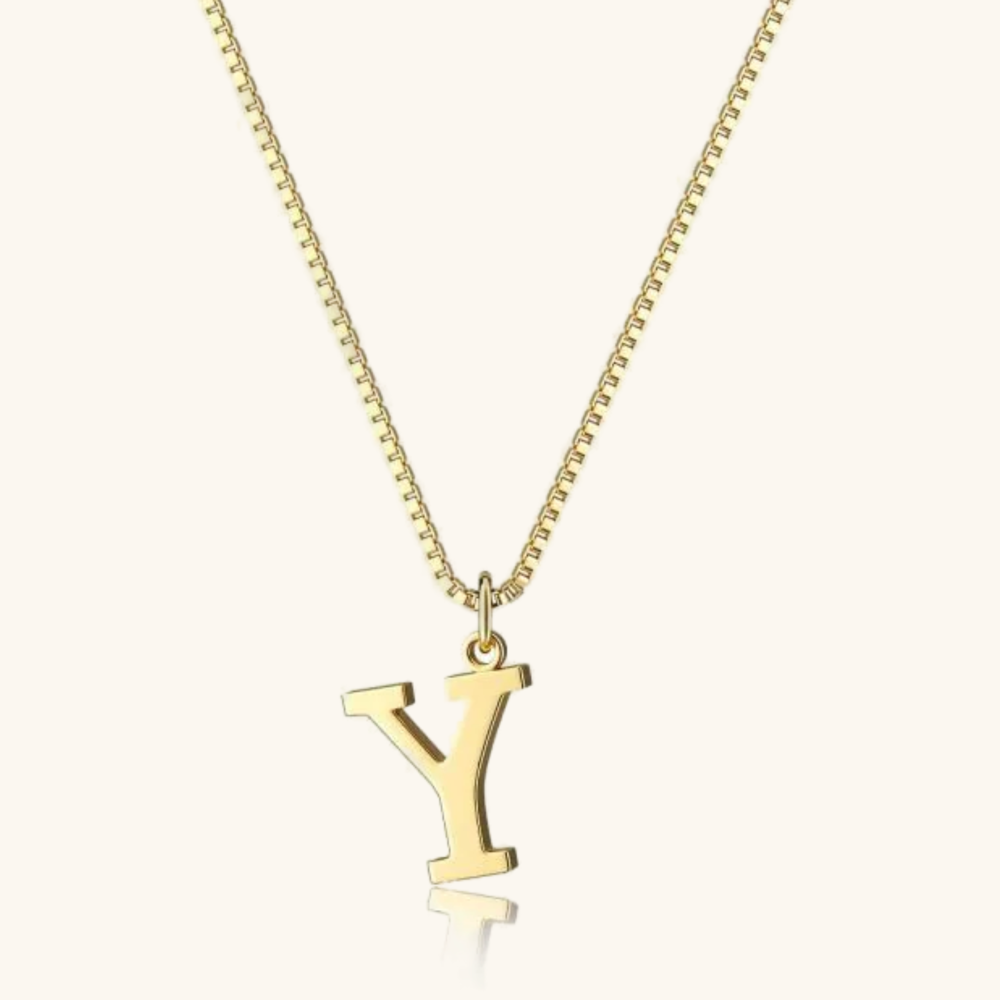 Therese Letter Initial Gold Necklace Image
