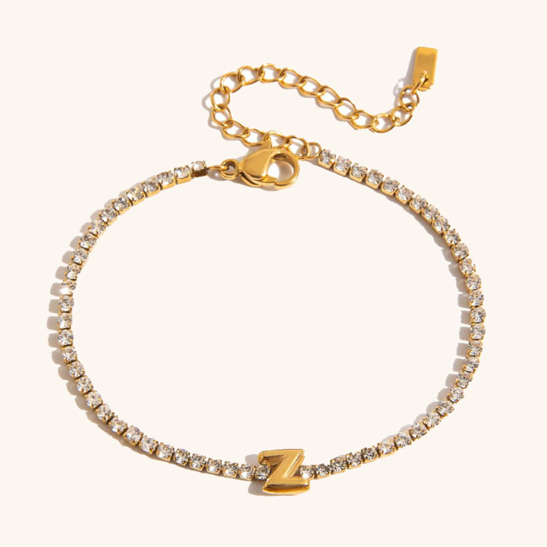 Avaria Bubble Letter Tennis Bracelet