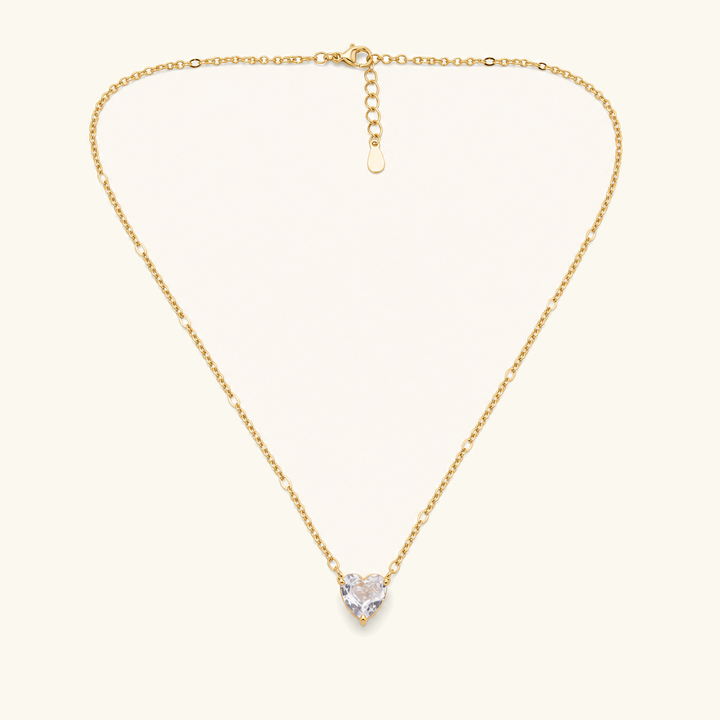 Amorette Birthstone Heart Necklace