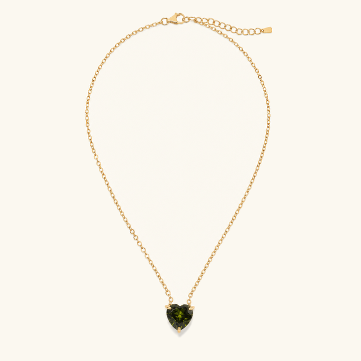 Amorette Birthstone Heart Necklace