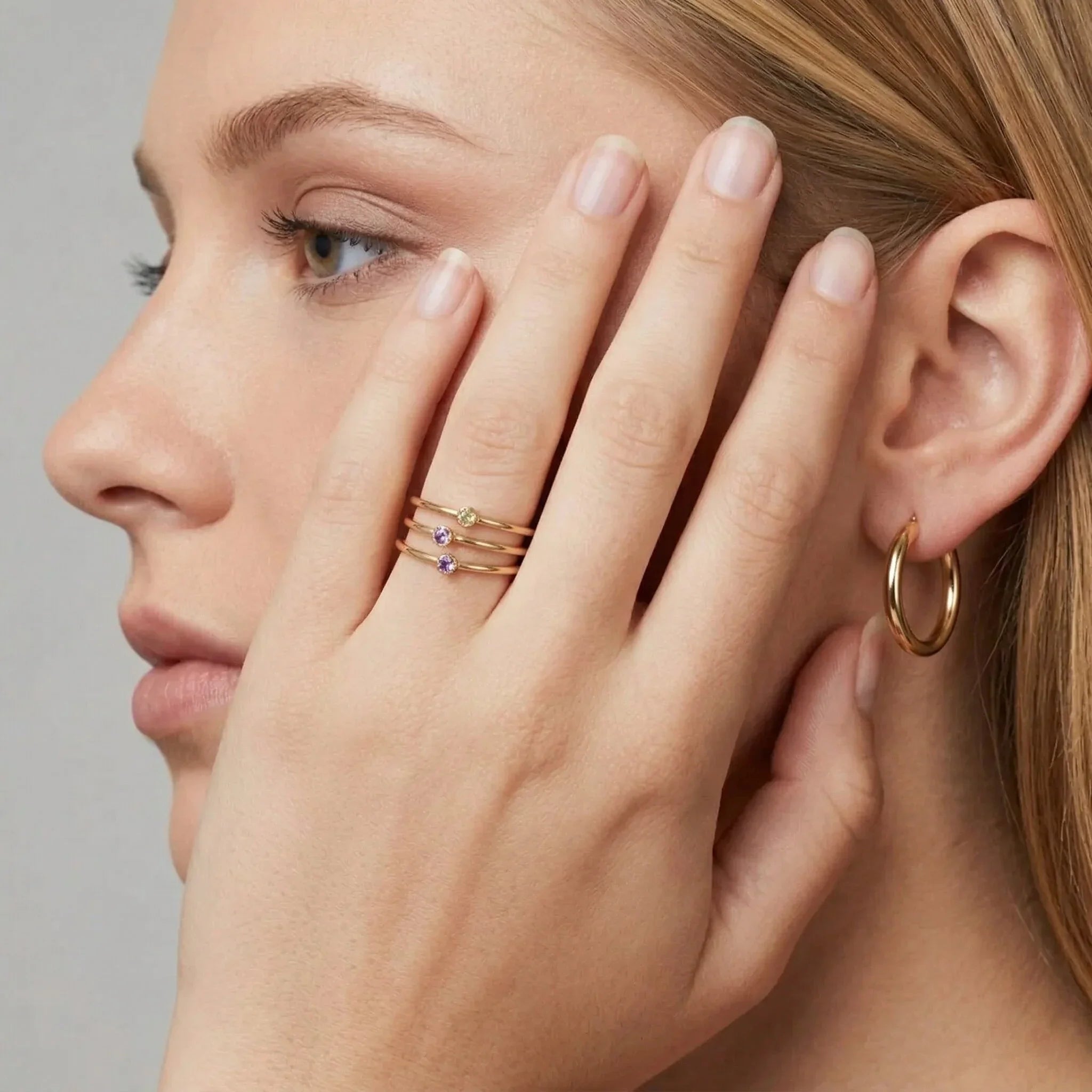 Amelia Birthstone Stacker Ring Image