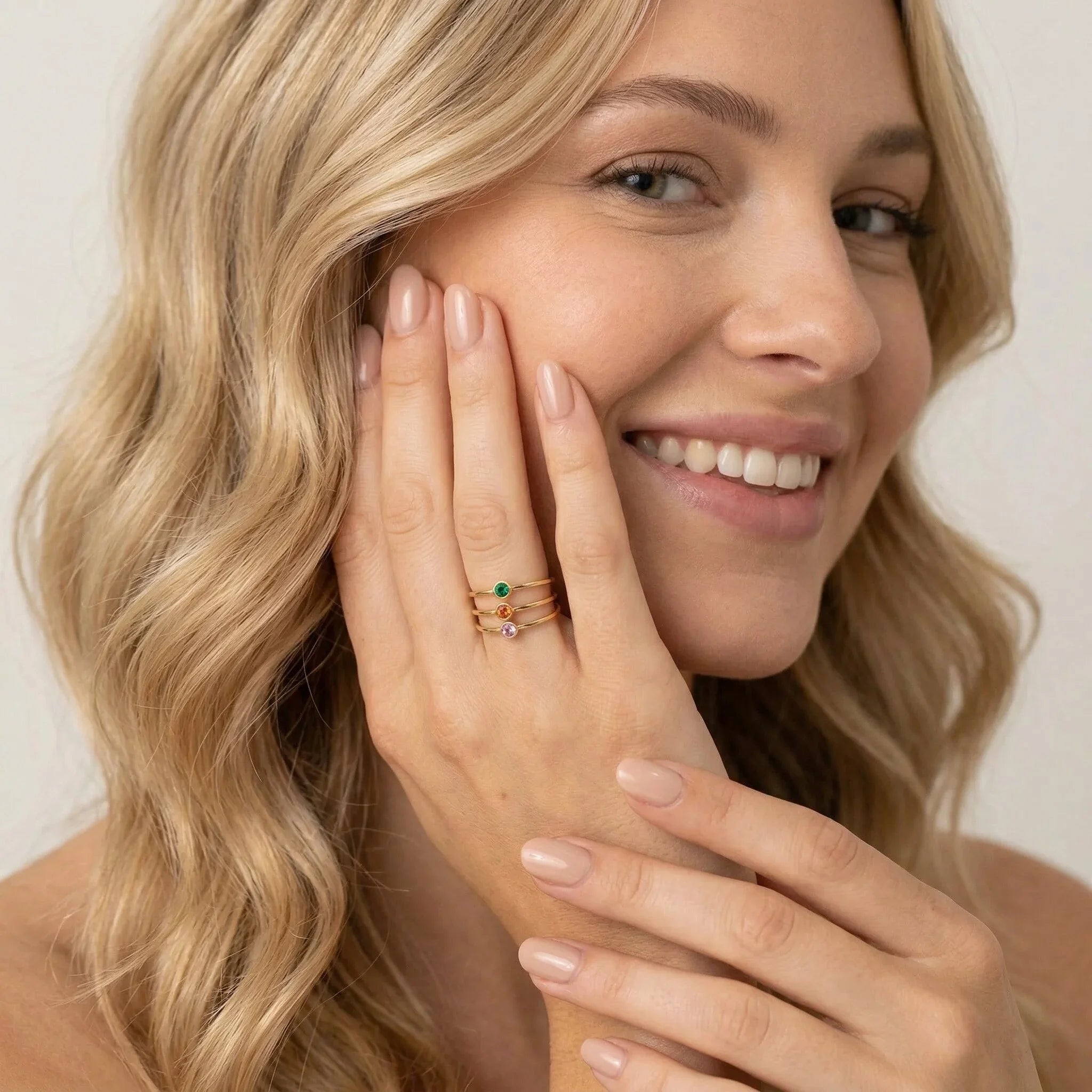 Amelia Birthstone Stacker Ring Image