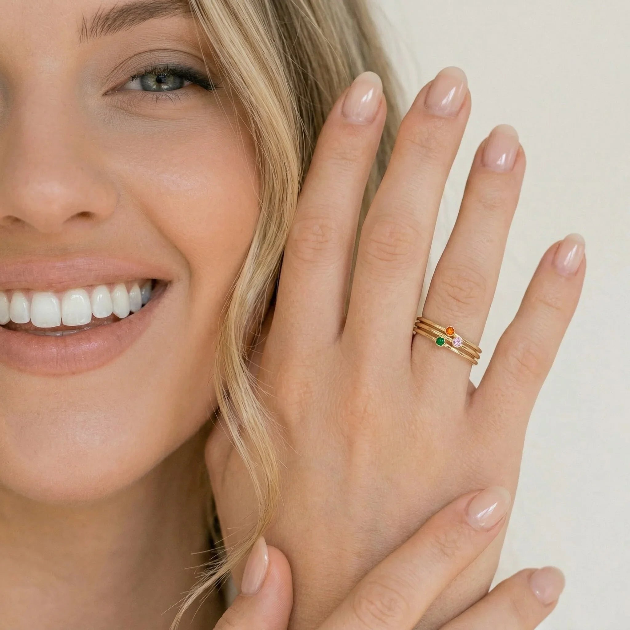 Amelia Birthstone Stacker Ring Image