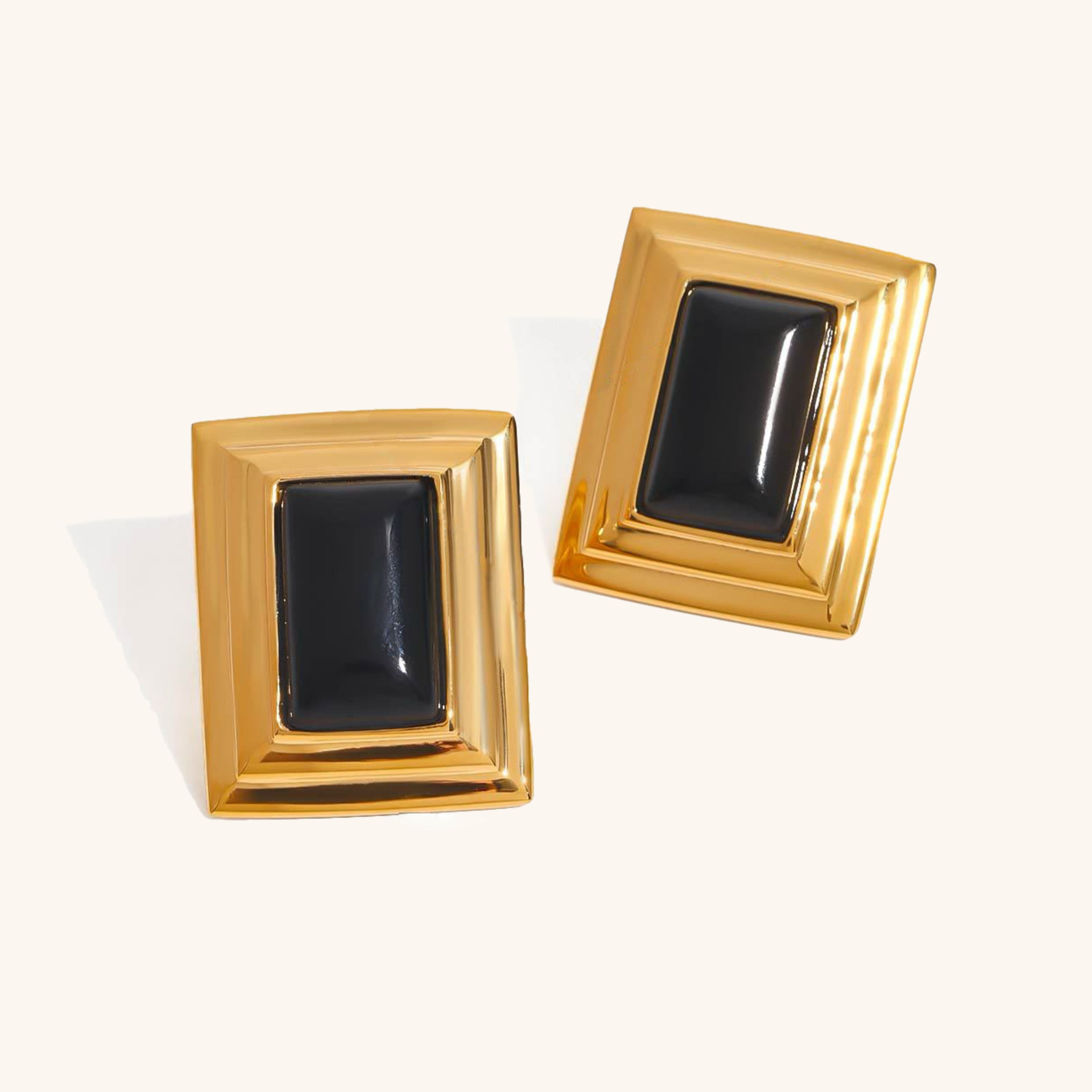 Sybil Gold Enamel Earrings Image