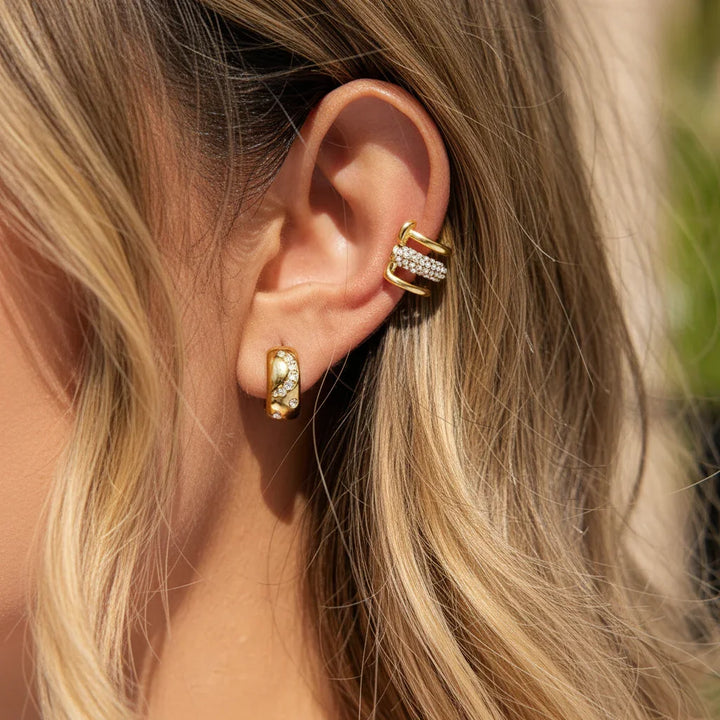 Hilda Layered Diamond Earrings