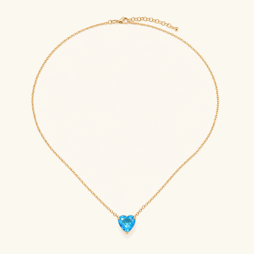 Amorette Birthstone Heart Necklace Image