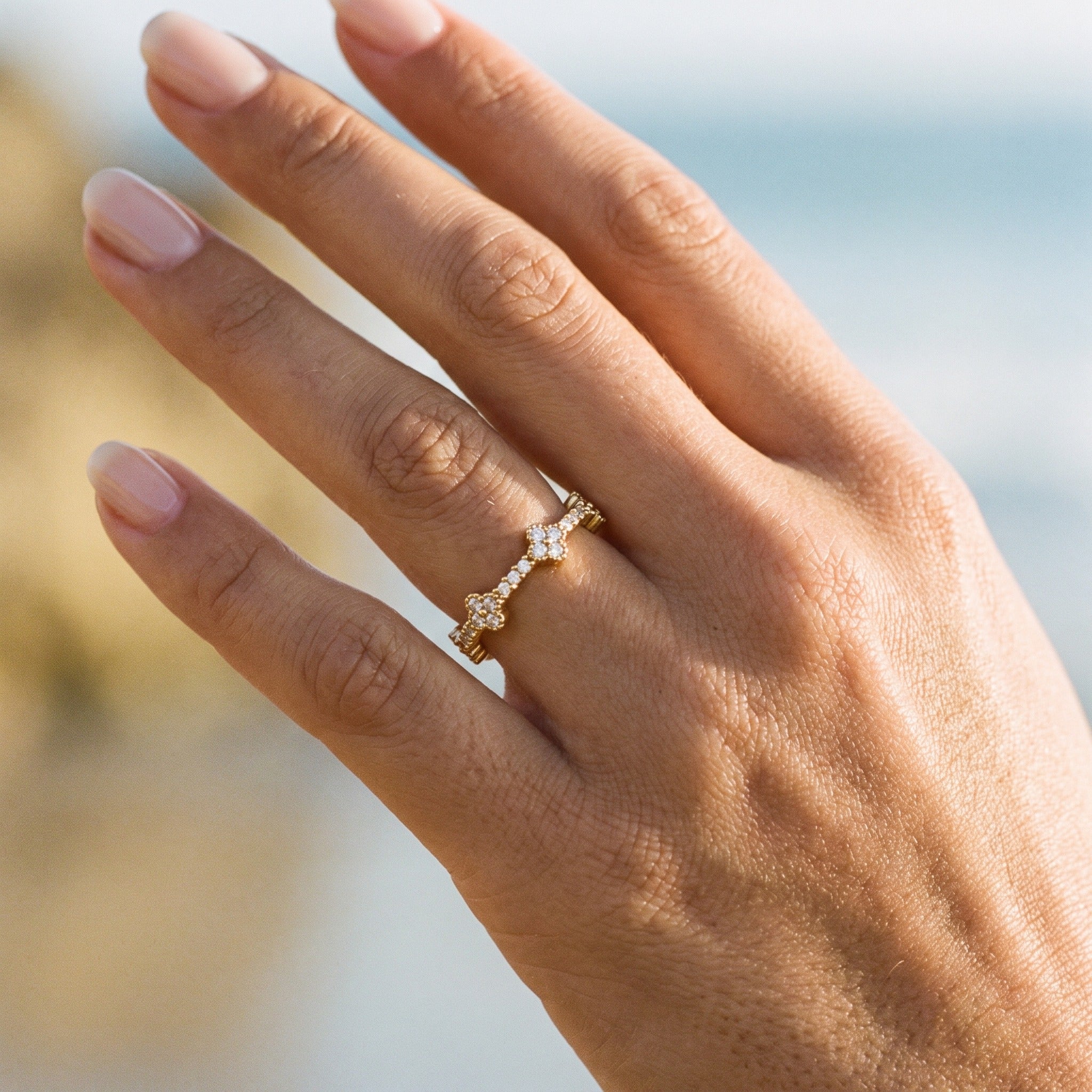Fern Clover Eternity Ring Image