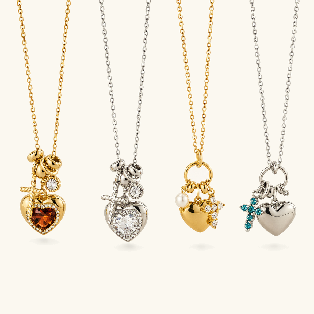 Ottilie Heart Charm Necklace Image