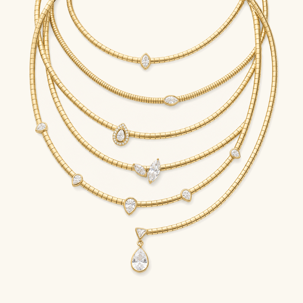 Genevieve Diamond Omega Choker