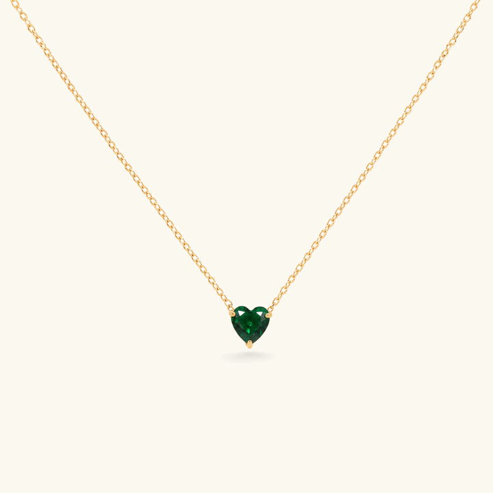 Amorette Birthstone Heart Necklace