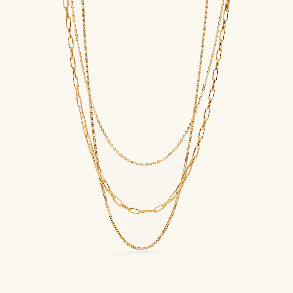 Maren Triple Layered Gold Necklace Image