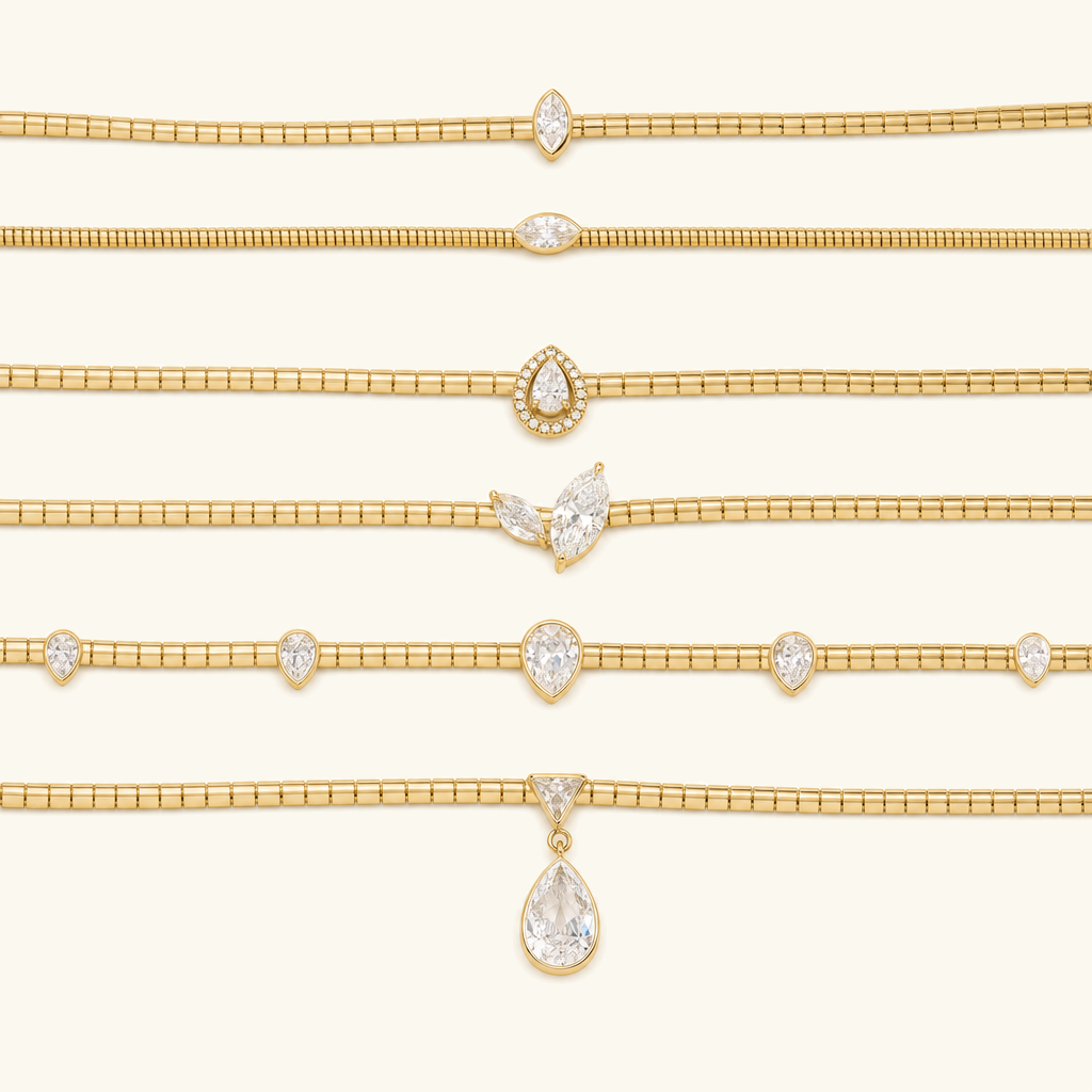 Genevieve Diamond Omega Choker