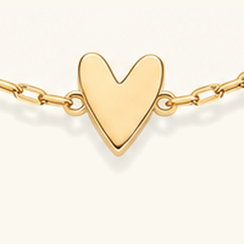 Amoura Extra Small Heart Bracelet — 18k Yellow Gold
