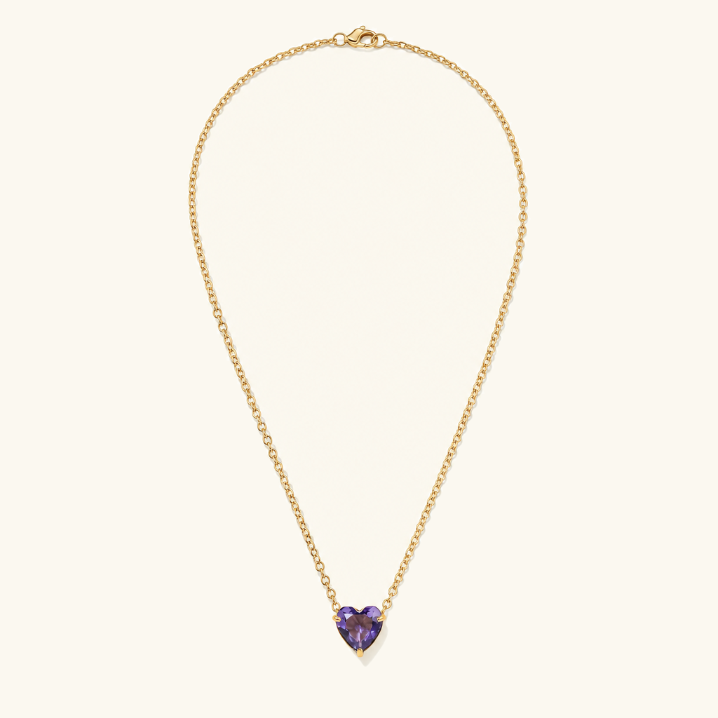 Amorette Birthstone Heart Necklace Image