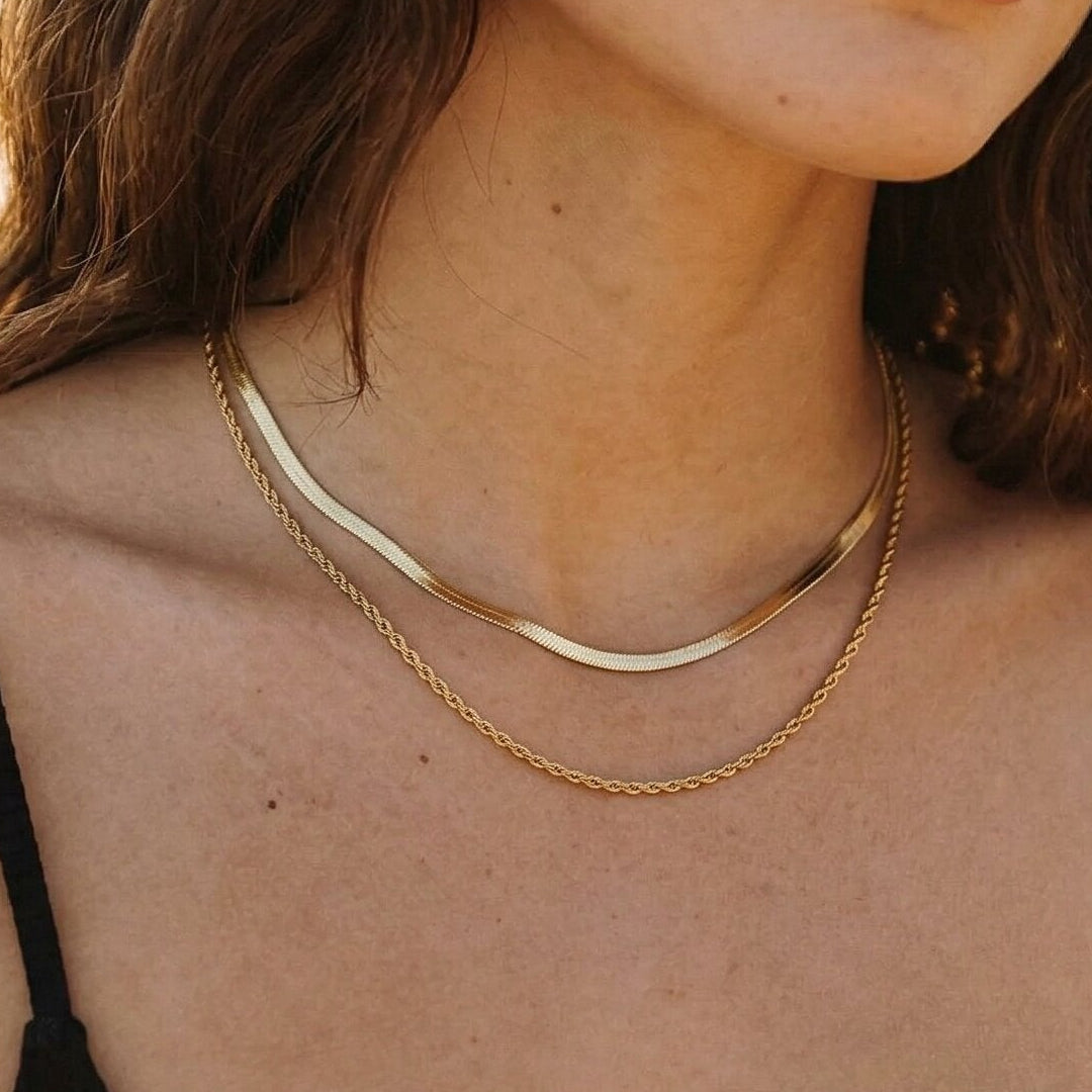 Hailey Layered Gold Chain Necklace Image